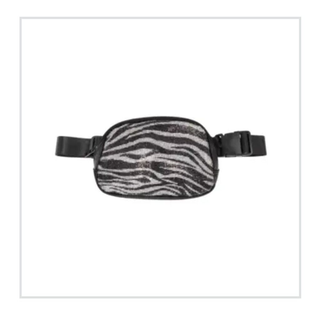Animal Print Rhinestone Women's C.C Belt Bag